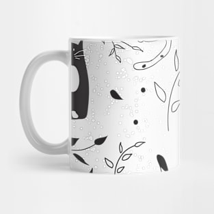 Black and white cat Mug